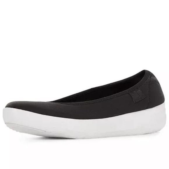 Fitflop Black and White Comfort Flats with Cushioned Sole - Picture 2 of 4